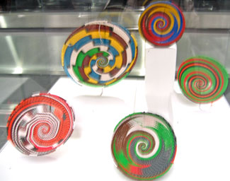 baskets made from plastc coated telephone wire